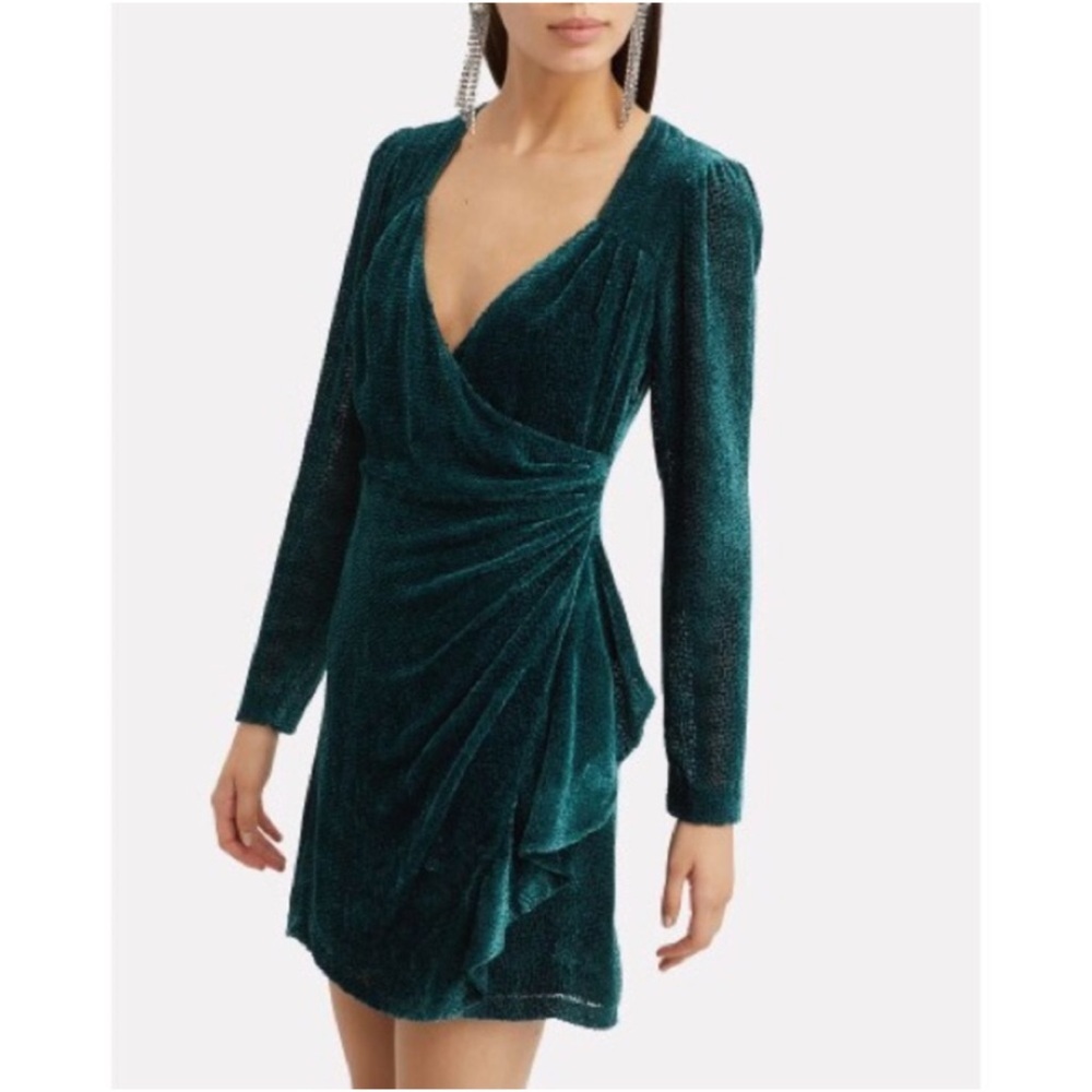 Intermix Brooke Burnout Dress in Green - Picture 3 of 9